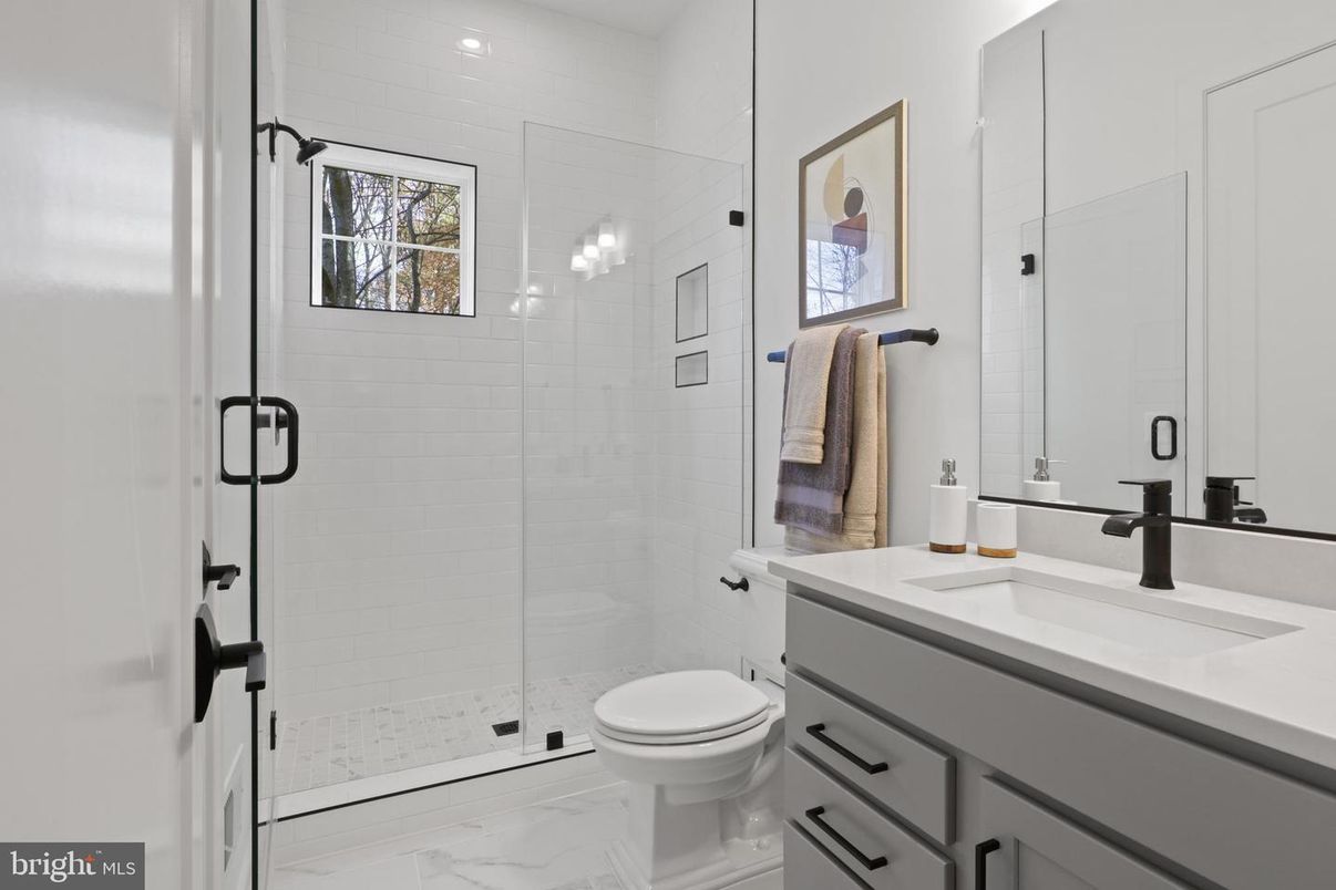 Bathroom, Glass Shower, Interior, Marble