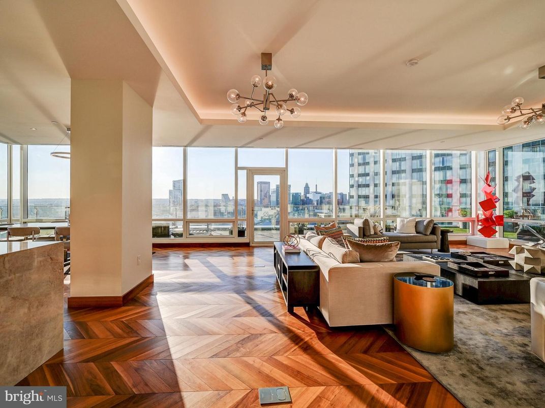 Interior, Living room, Pendant Lights, Wood Texture Flooring