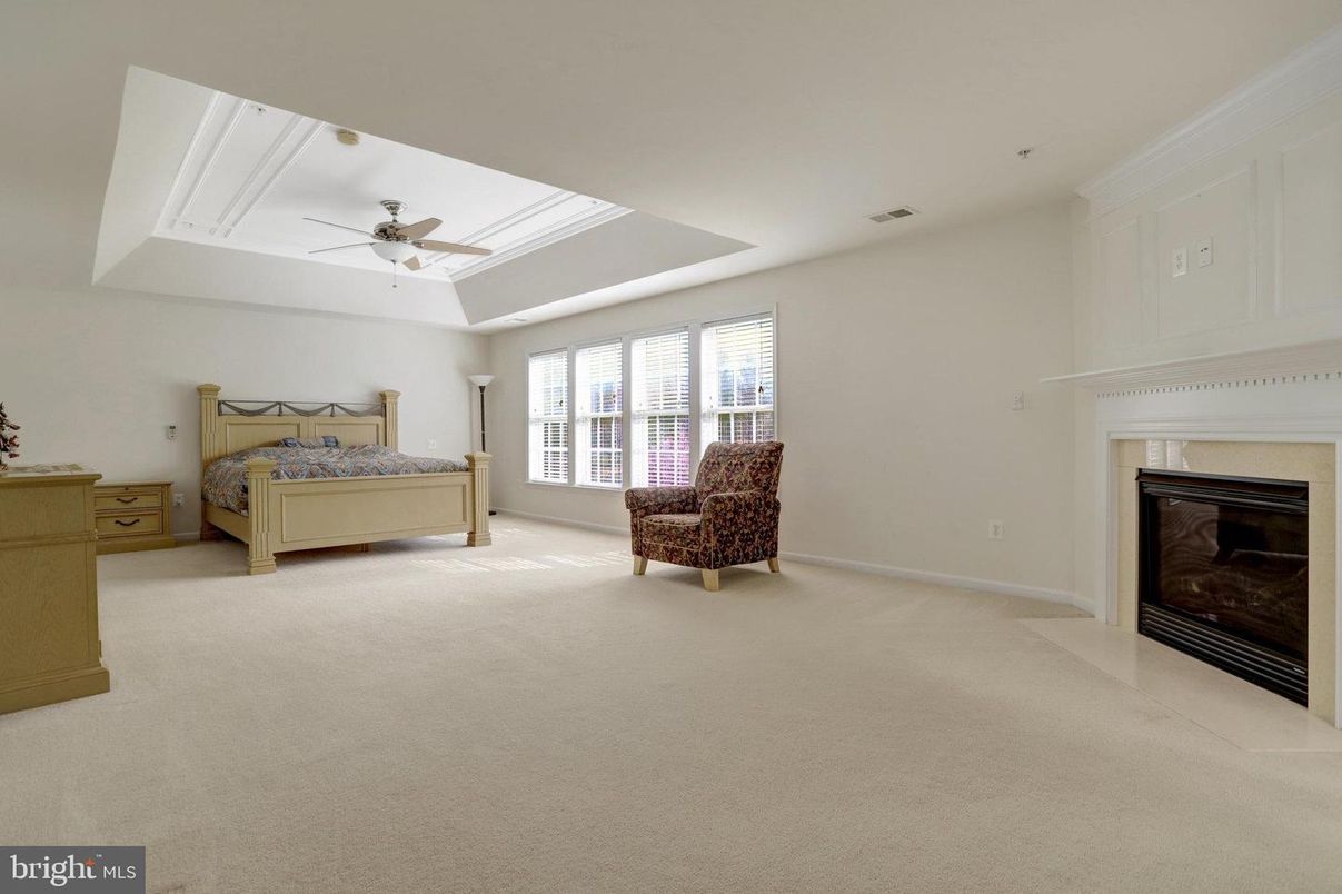 Bedroom, Fireplace, Interior
