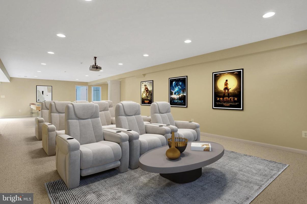 Home Theatre Room, Interior, Recessed Lighting, Theatre Room