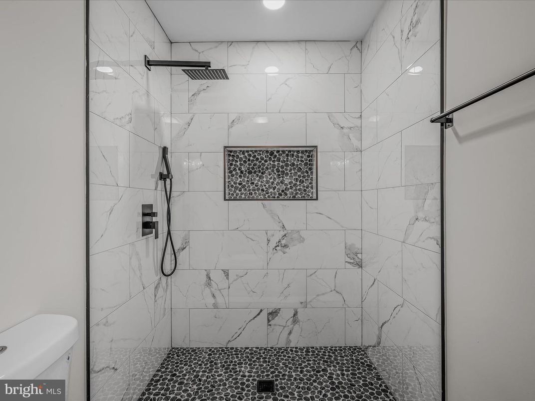 Bathroom, Glass Shower, Interior, Marble Walls