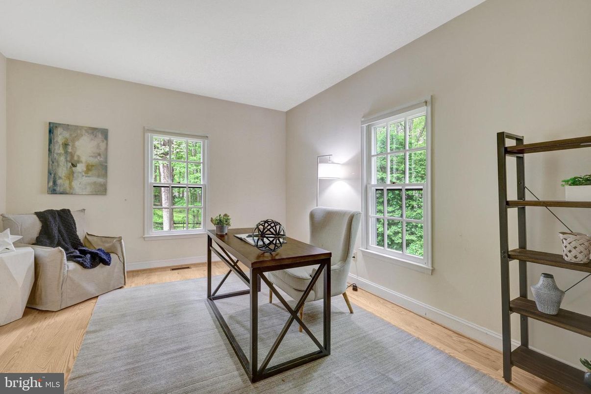 Home Office, Interior, Wood Texture Flooring