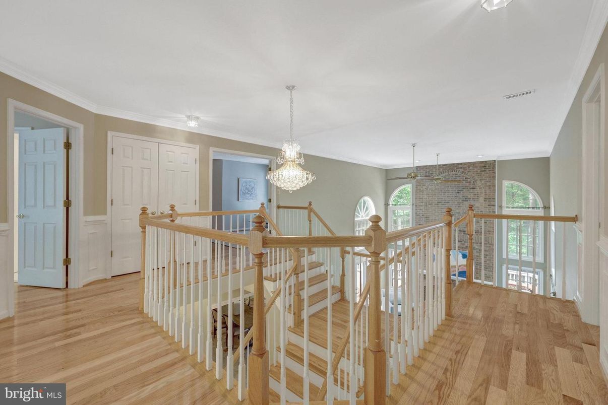 Chandelier, Interior, Stone Walls, Wood Texture Flooring