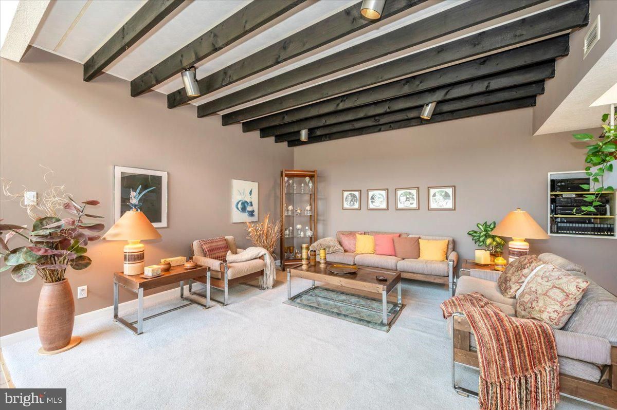 Interior, Living room, Wooden Beams
