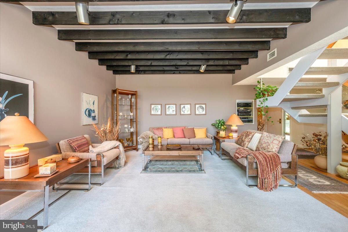 Interior, Living room, Wooden Beams