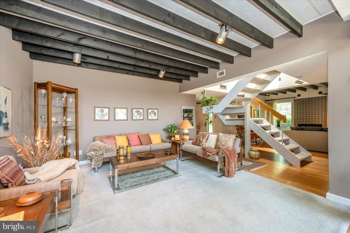 Interior, Living room, Wooden Beams, Wood Texture Flooring