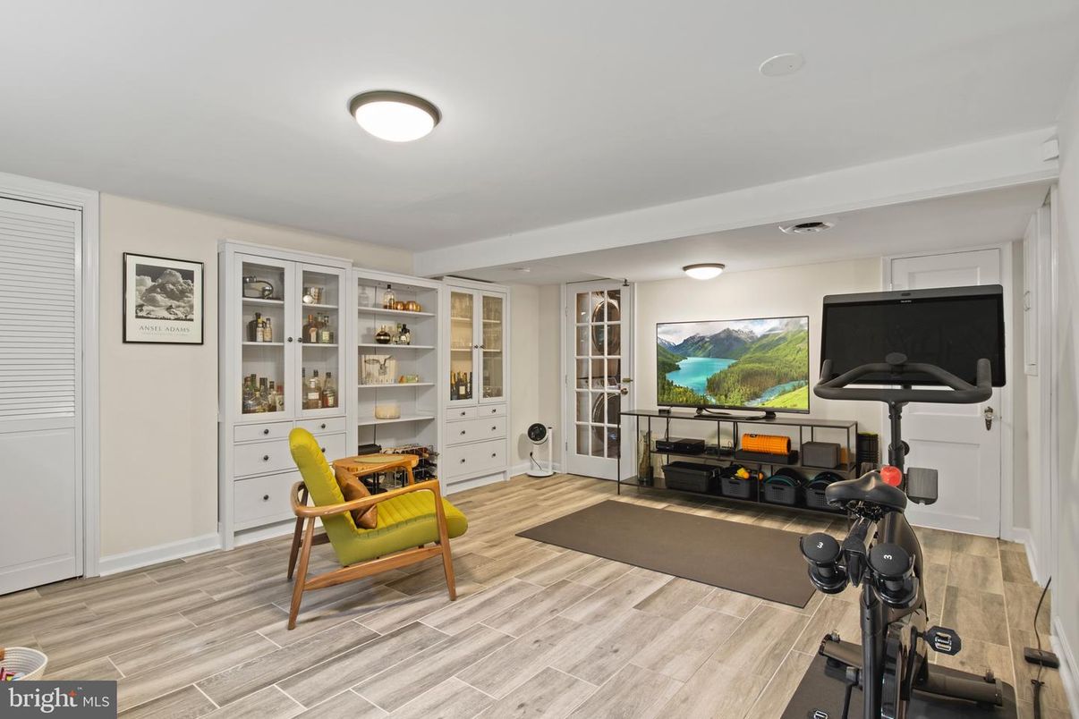 Fitness Equipment, Interior, Wood Texture Flooring