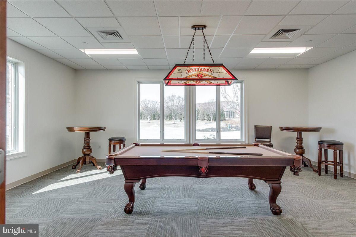 Billiard Table, Game Room, Interior, Pendant Lights, Recessed Lighting