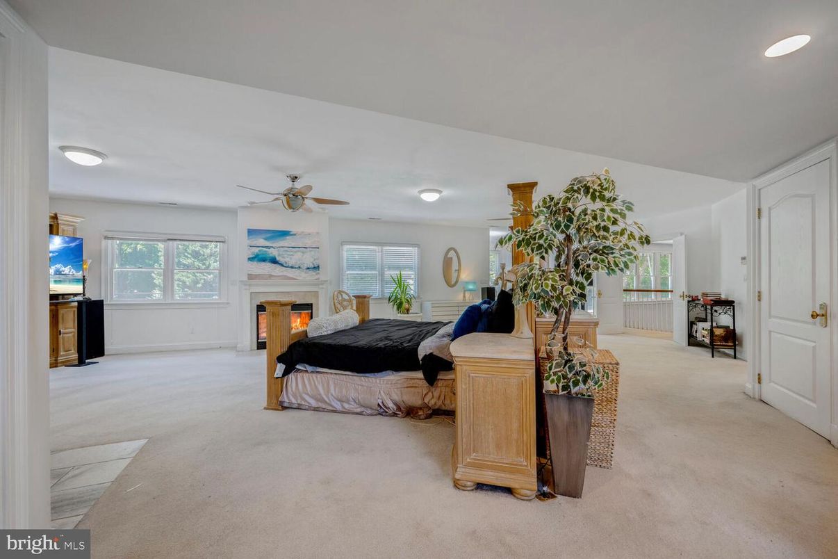 Bedroom, Fireplace, Interior, Recessed Lighting