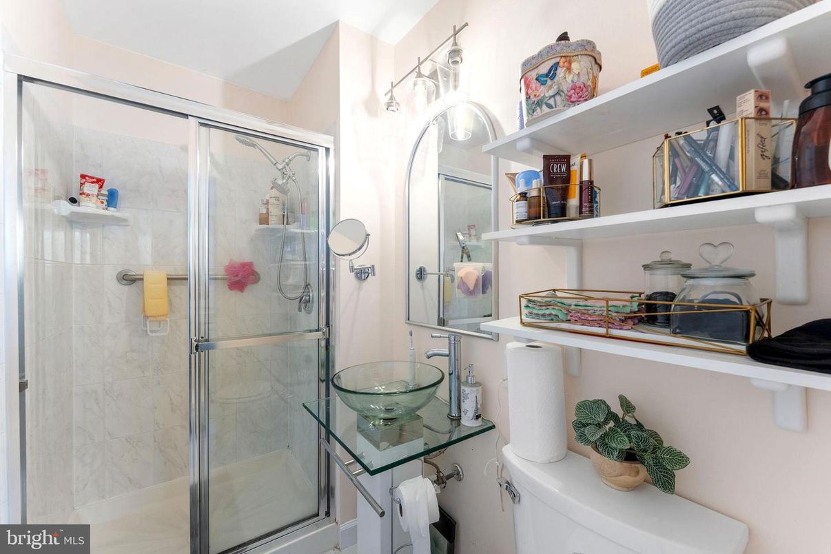 Bathroom, Glass Shower, Interior, Marble Walls