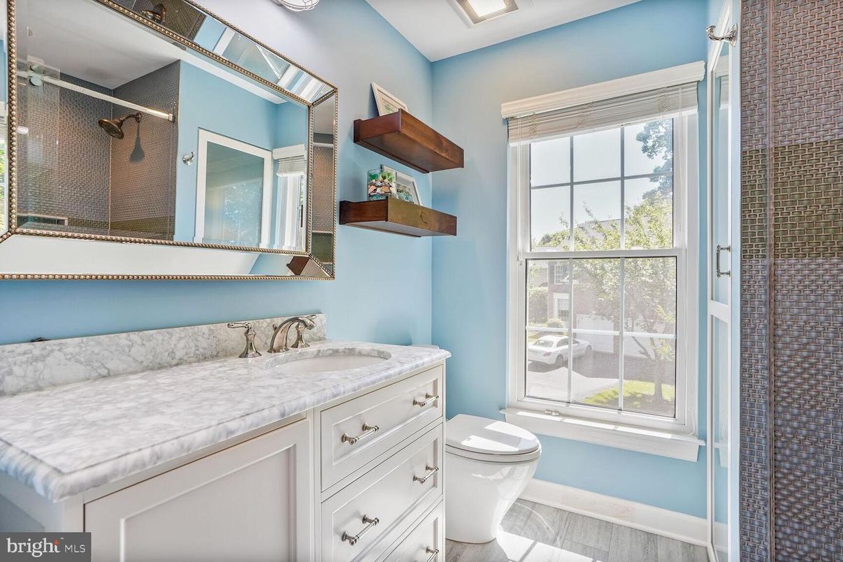 Bathroom, Interior, Wood Texture Flooring