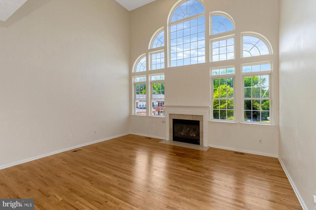Empty room, Fireplace, Interior, Wood Texture Flooring