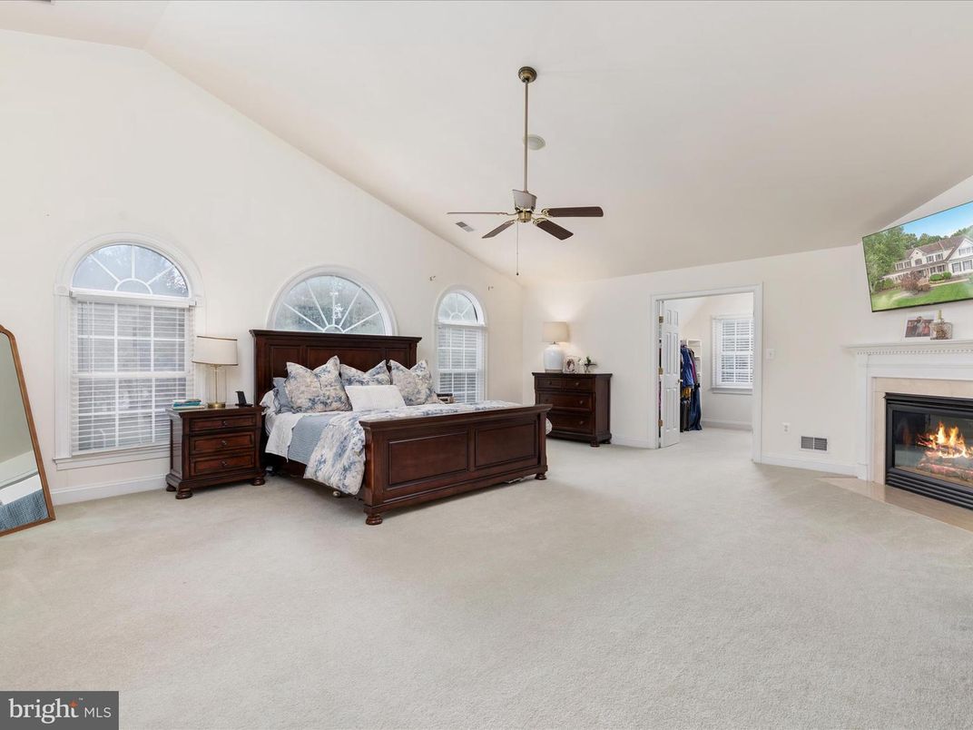 Bedroom, Fireplace, Interior