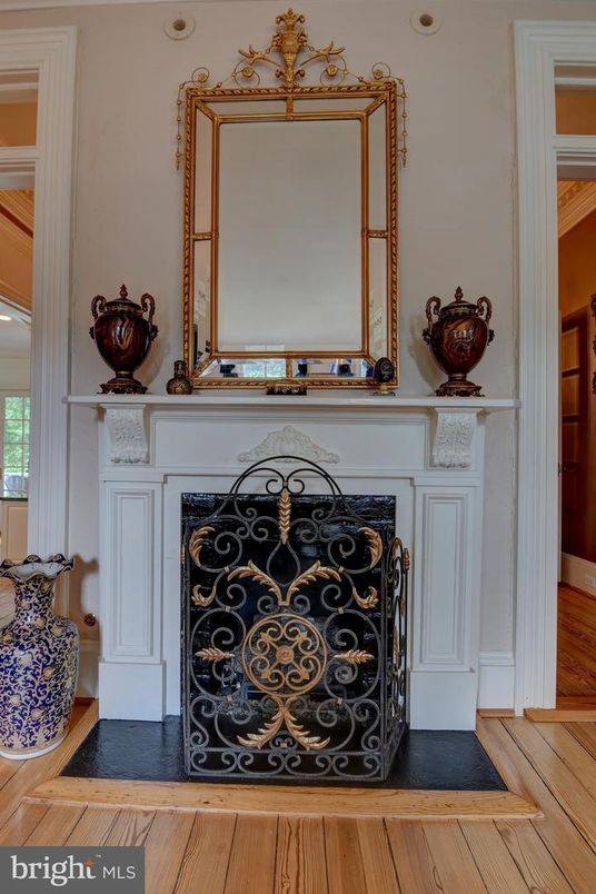 Fireplace, Interior, Wood Texture Flooring