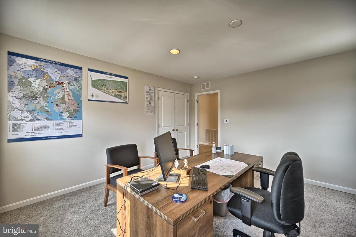 Home Office, Interior, Recessed Lighting