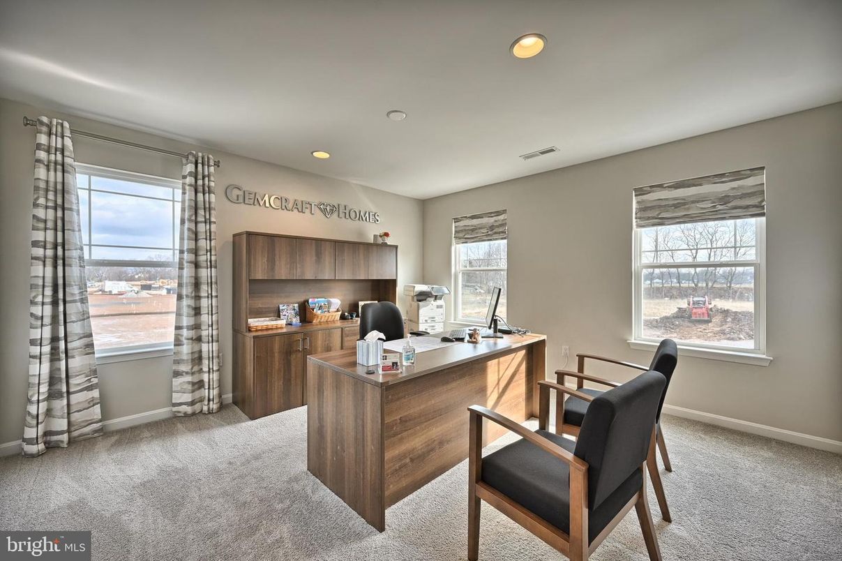 Home Office, Interior, Recessed Lighting