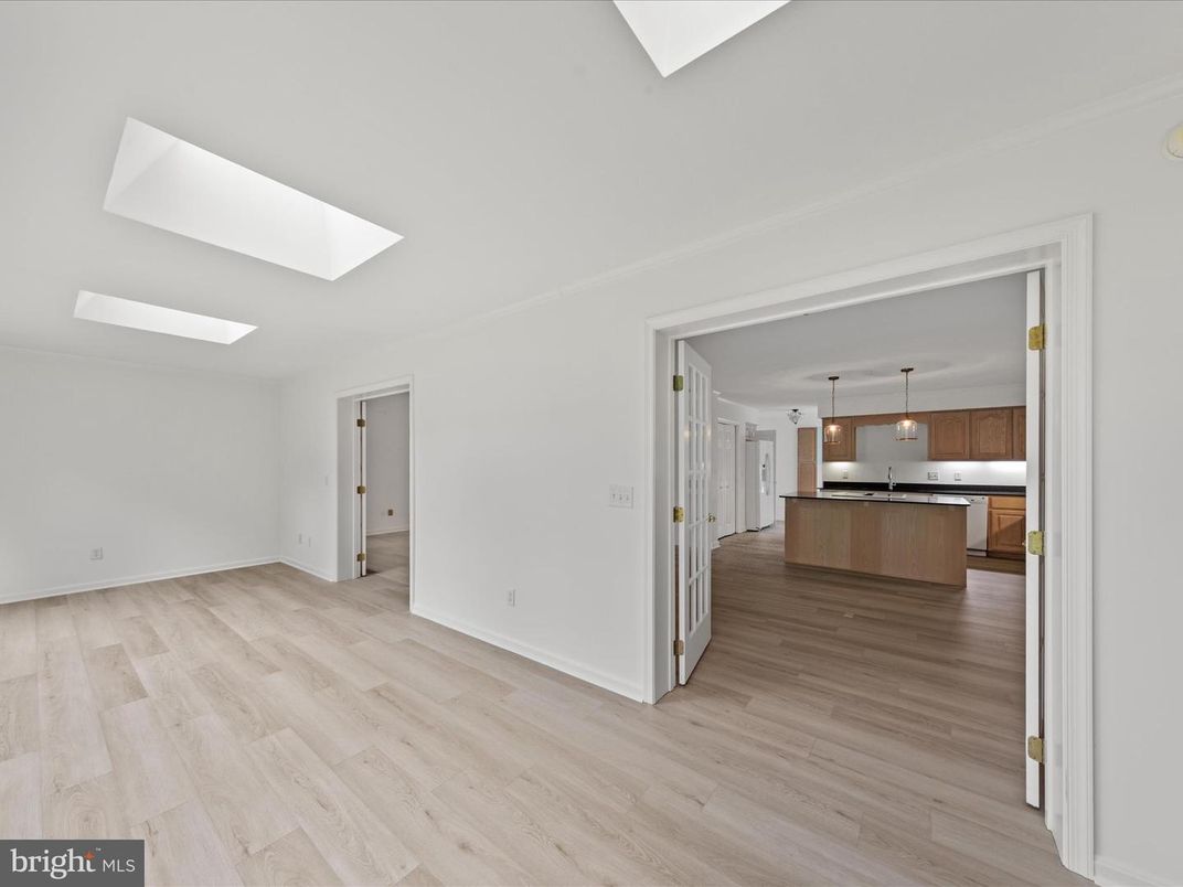 Interior, Kitchen, Pendant Lights, Stainless Steel Appliances, Wood Texture Flooring