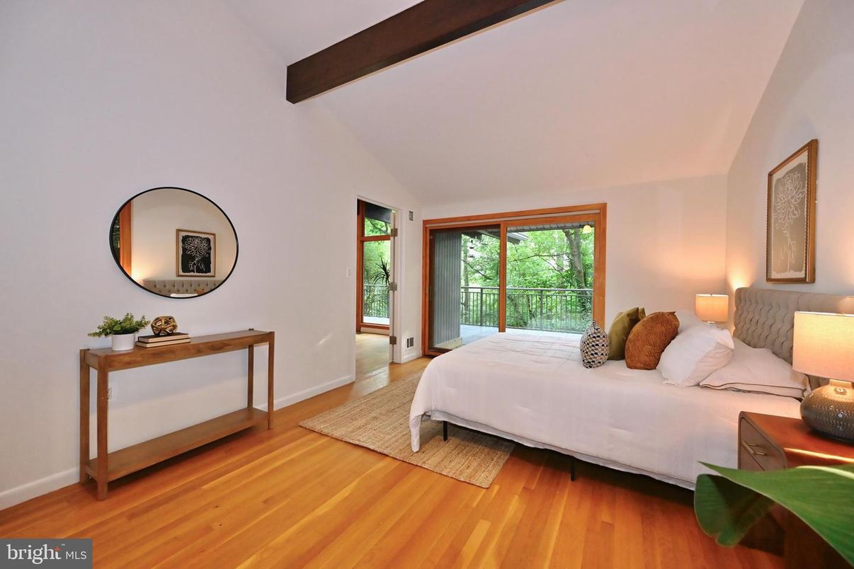 Bedroom, Interior, Wooden Beams, Wood Texture Flooring