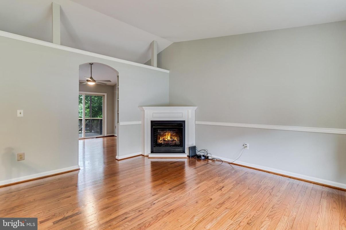 Empty room, Fireplace, Interior, Wood Texture Flooring