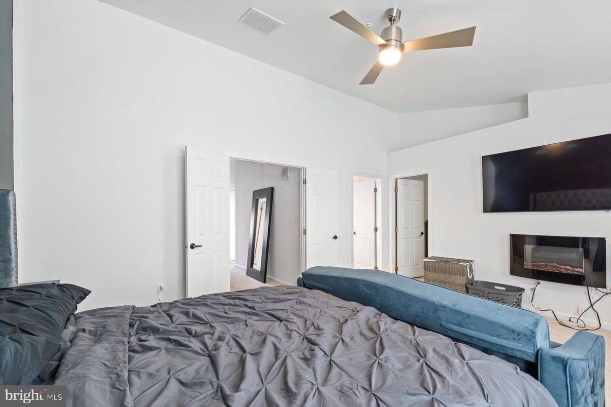 Bedroom, Fireplace, Interior