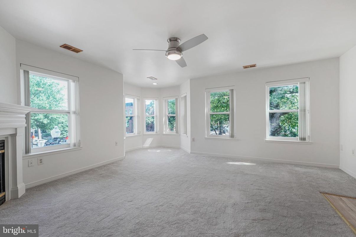 Empty room, Fireplace, Interior, Recessed Lighting