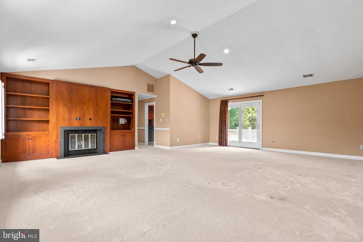 Empty room, Fireplace, Interior, Recessed Lighting