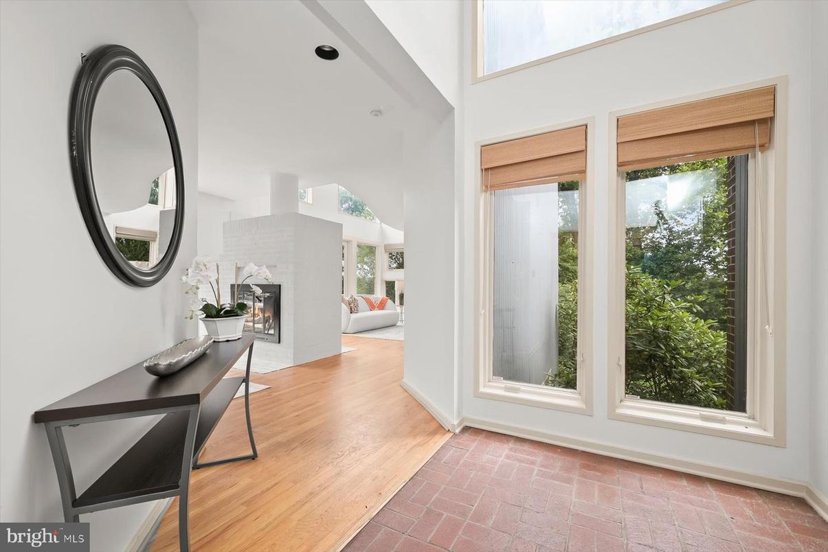 Fireplace, Interior, Recessed Lighting, Wood Texture Flooring