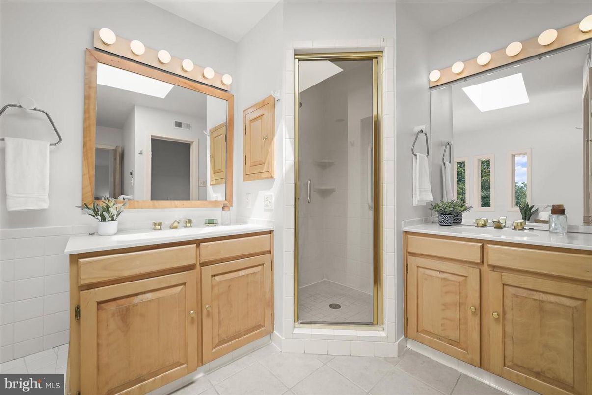 Bathroom, Dual Sink Vanities, Glass Shower, Interior