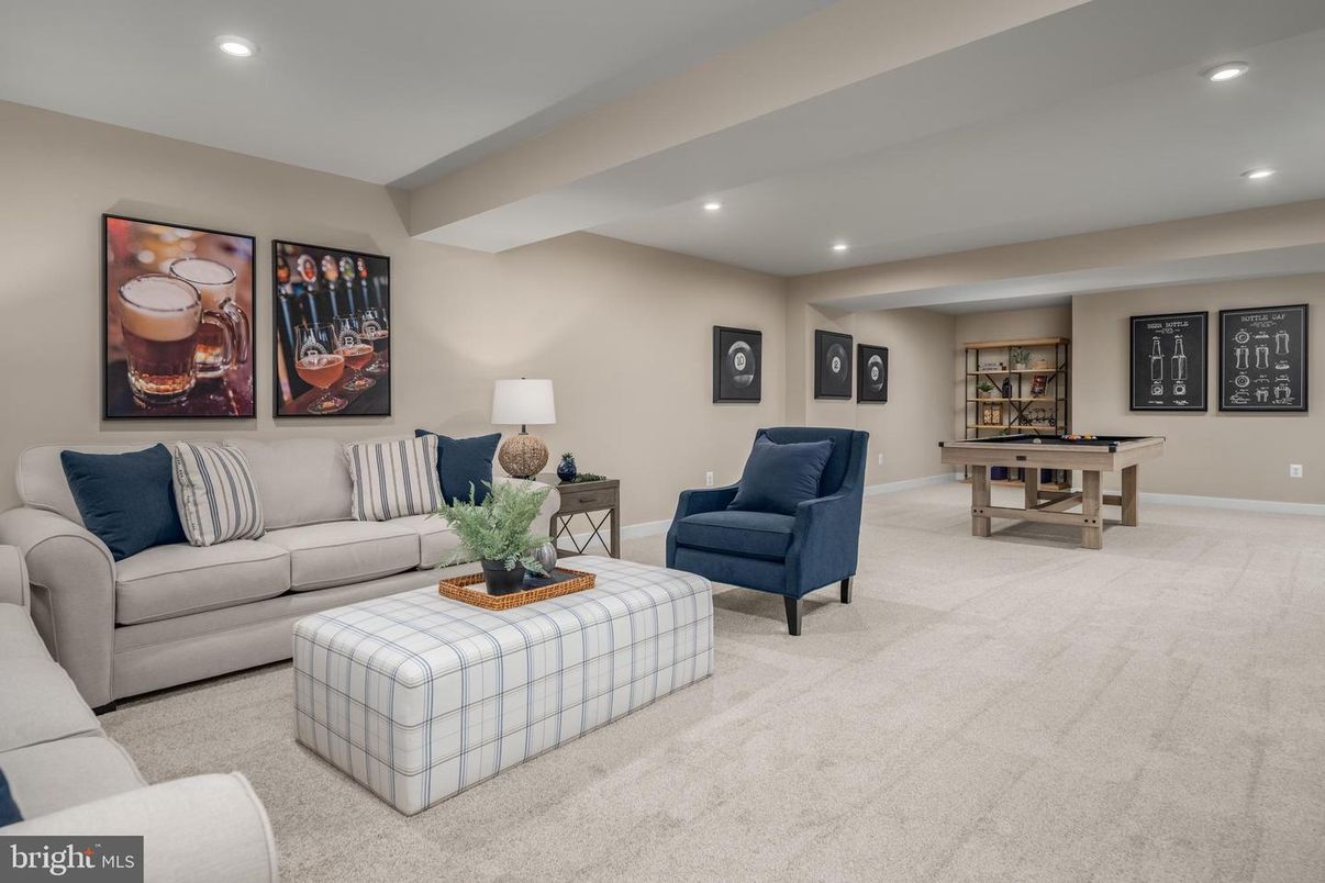 Game Room, Interior, Living room, Recessed Lighting