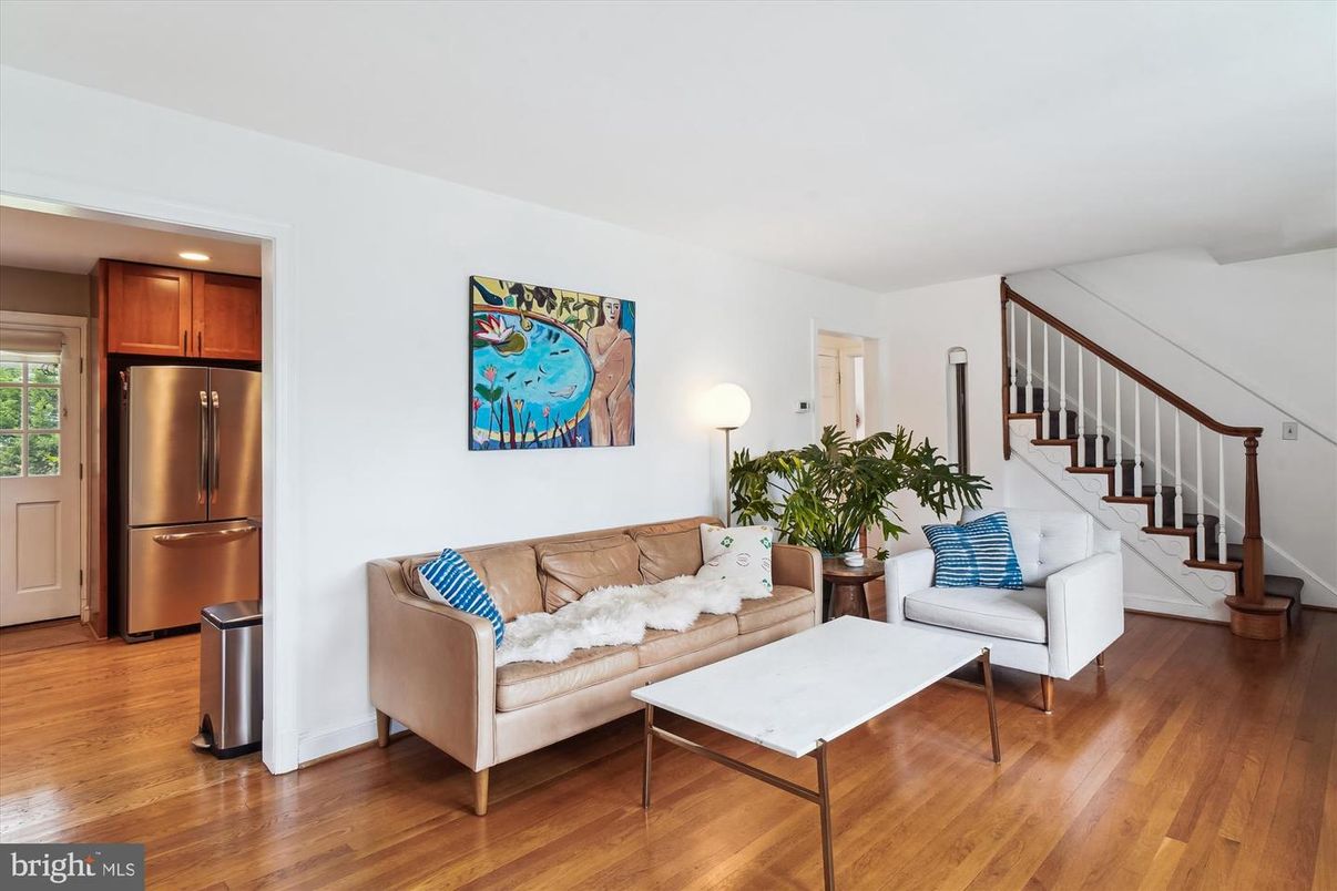 Interior, Kitchen, Living room, Recessed Lighting, Stainless Steel Appliances, Wood Texture Flooring