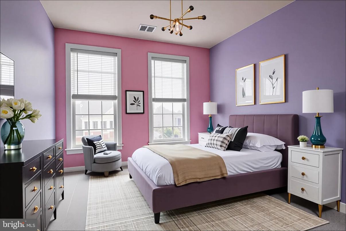 Bedroom, Interior, Pendant Lights