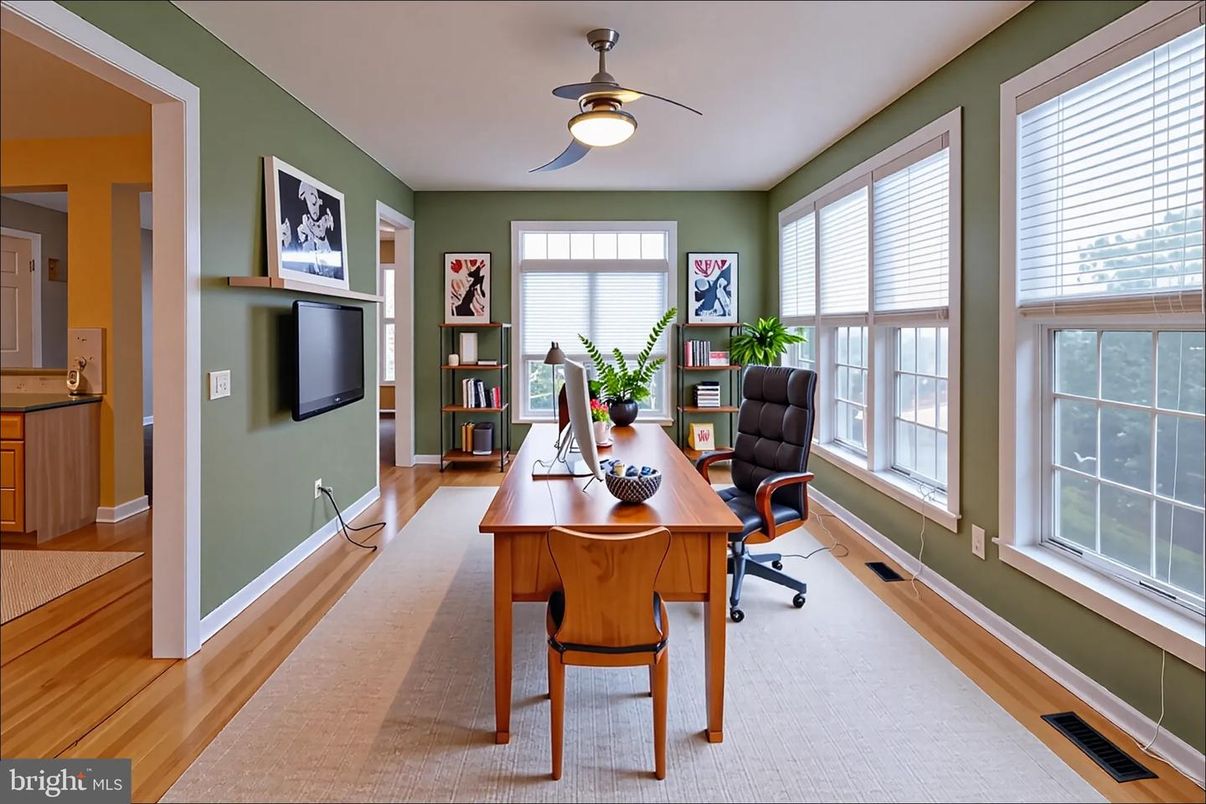 Home Office, Interior, Wood Texture Flooring
