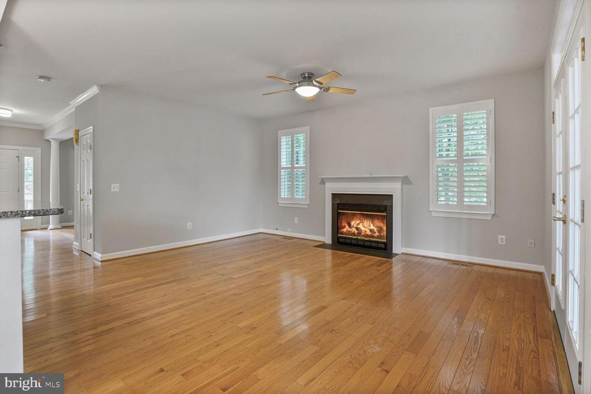 Empty room, Fireplace, Interior, Wood Texture Flooring