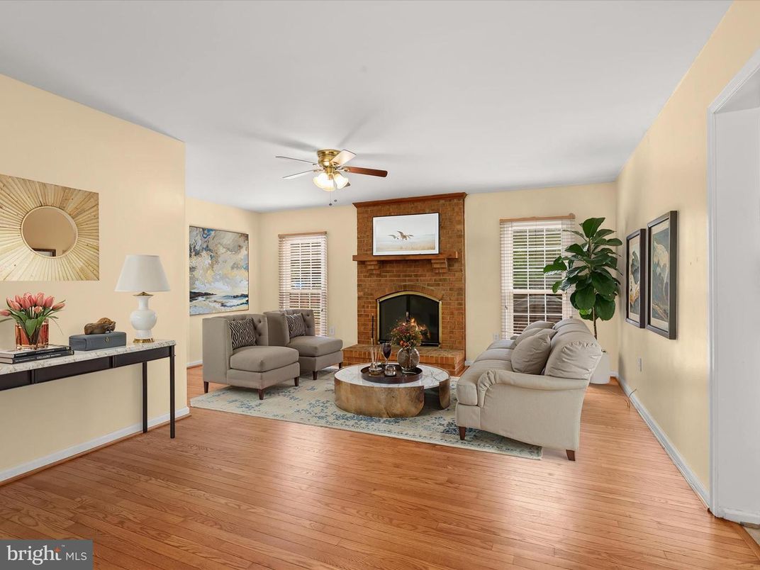Fireplace, Interior, Living room, Stone Walls, Wood Texture Flooring