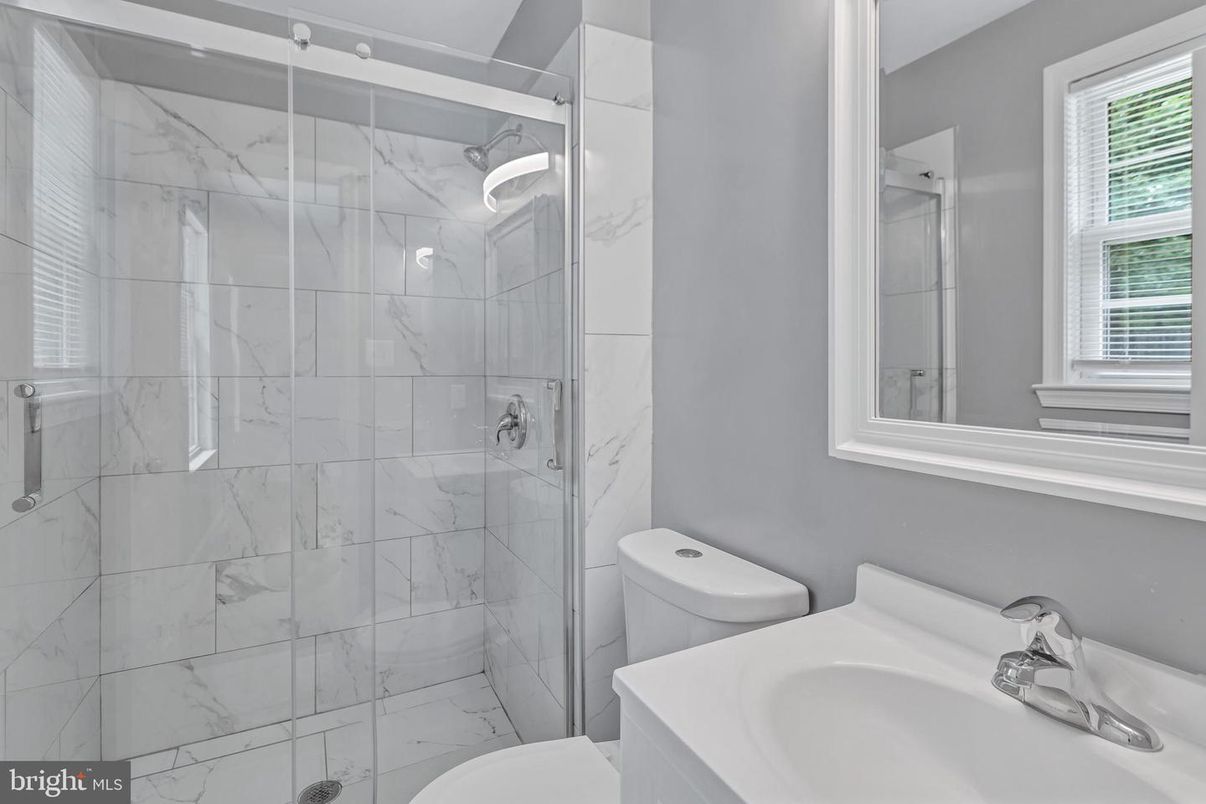 Bathroom, Glass Shower, Interior, Marble Walls