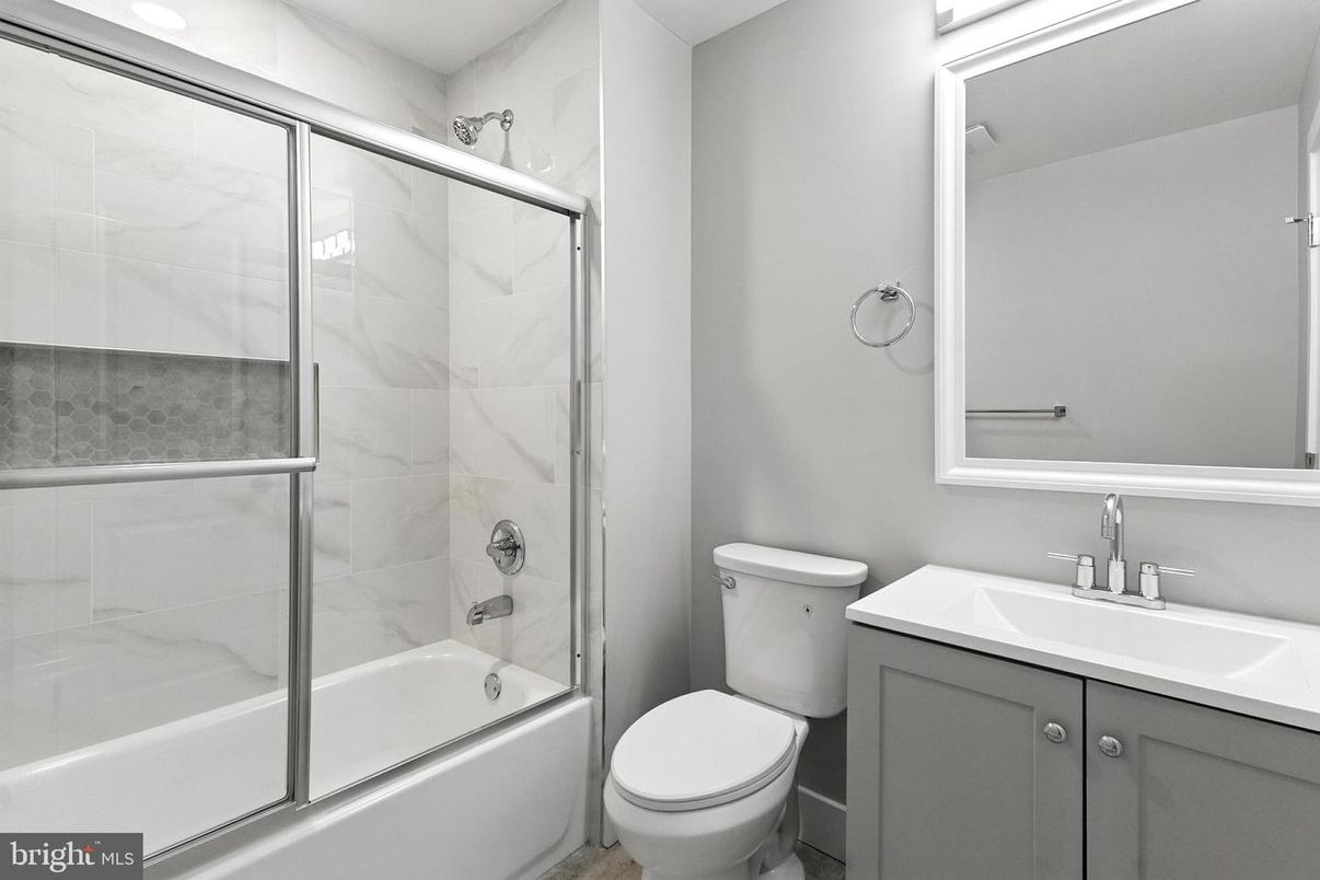 Bathroom, Glass Shower, Interior, Marble Walls