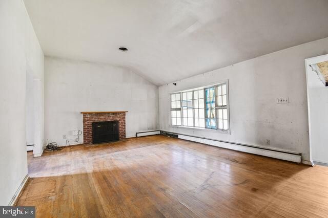 Empty room, Fireplace, Interior, Wood Texture Flooring