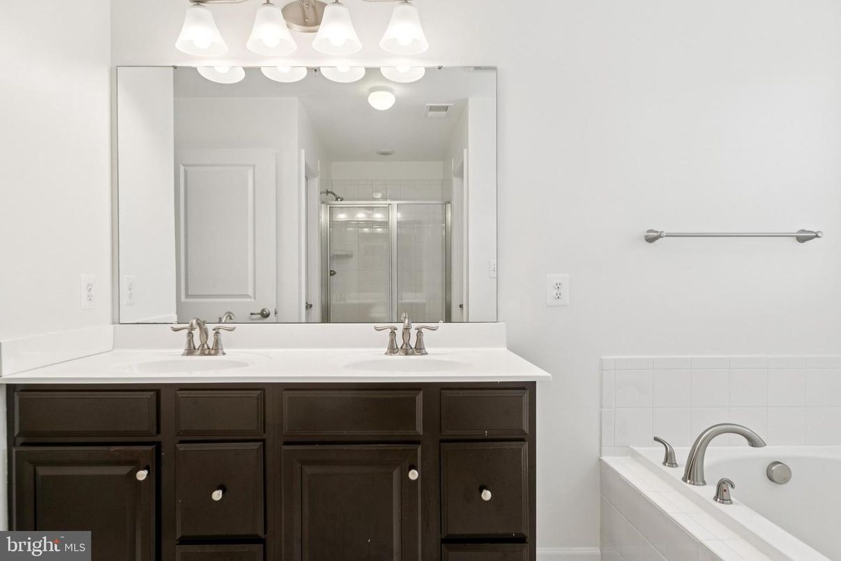 Bathroom, Dual Sink Vanities, Glass Shower, Interior