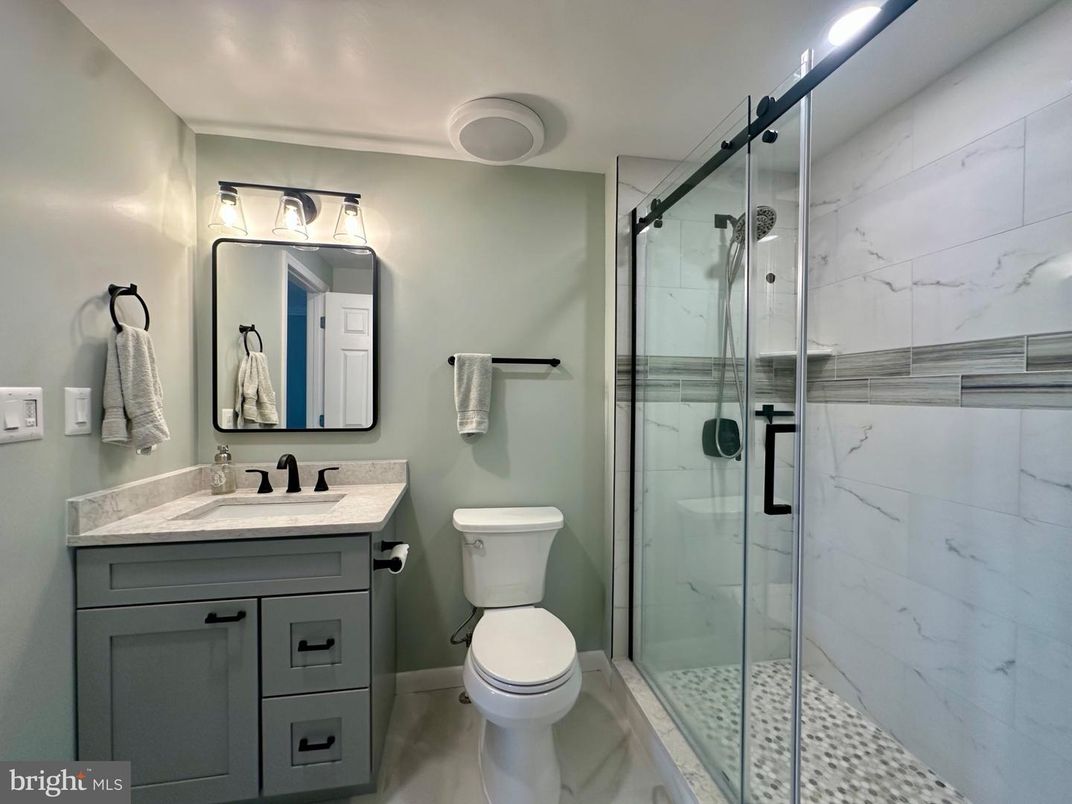 Bathroom, Glass Shower, Interior, Marble Walls