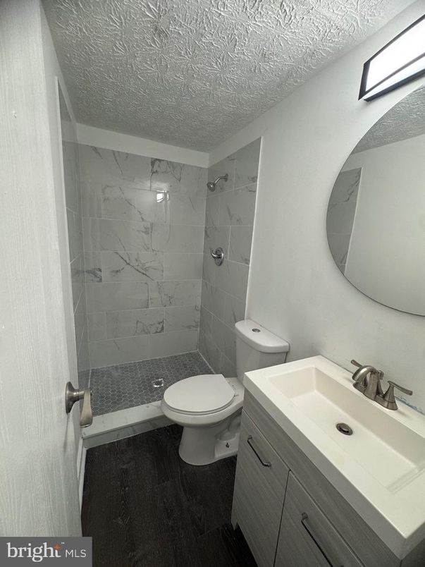 Bathroom, Interior, Marble Walls, Wood Texture Flooring