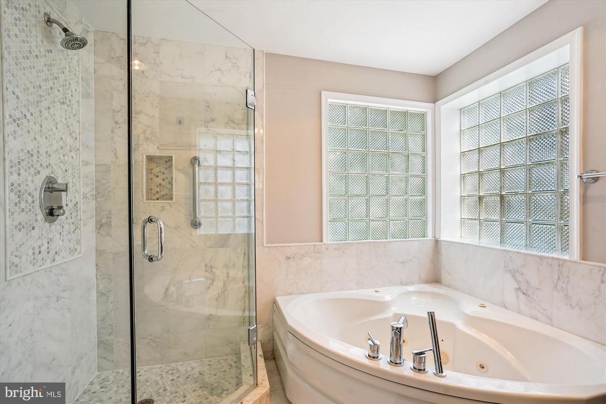 Bathroom, Glass Shower, Interior, Marble Walls
