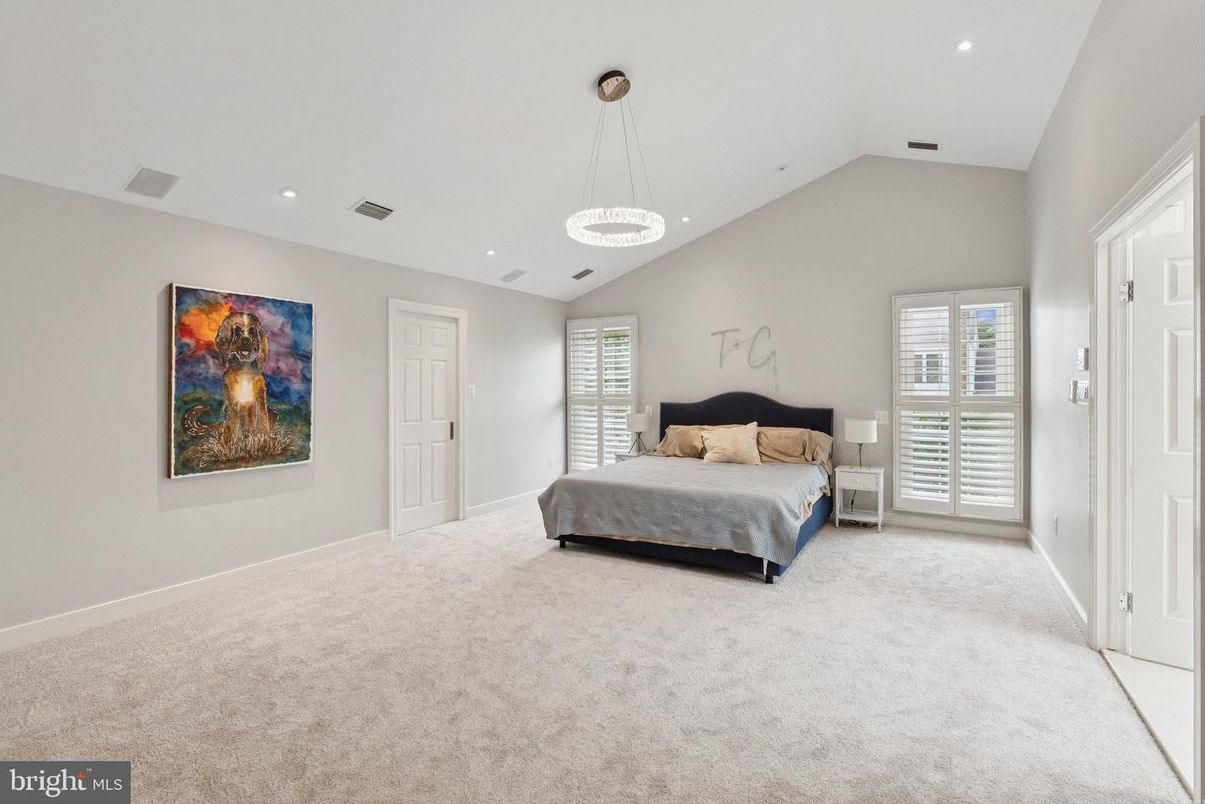 Bedroom, Interior, Pendant Lights, Recessed Lighting