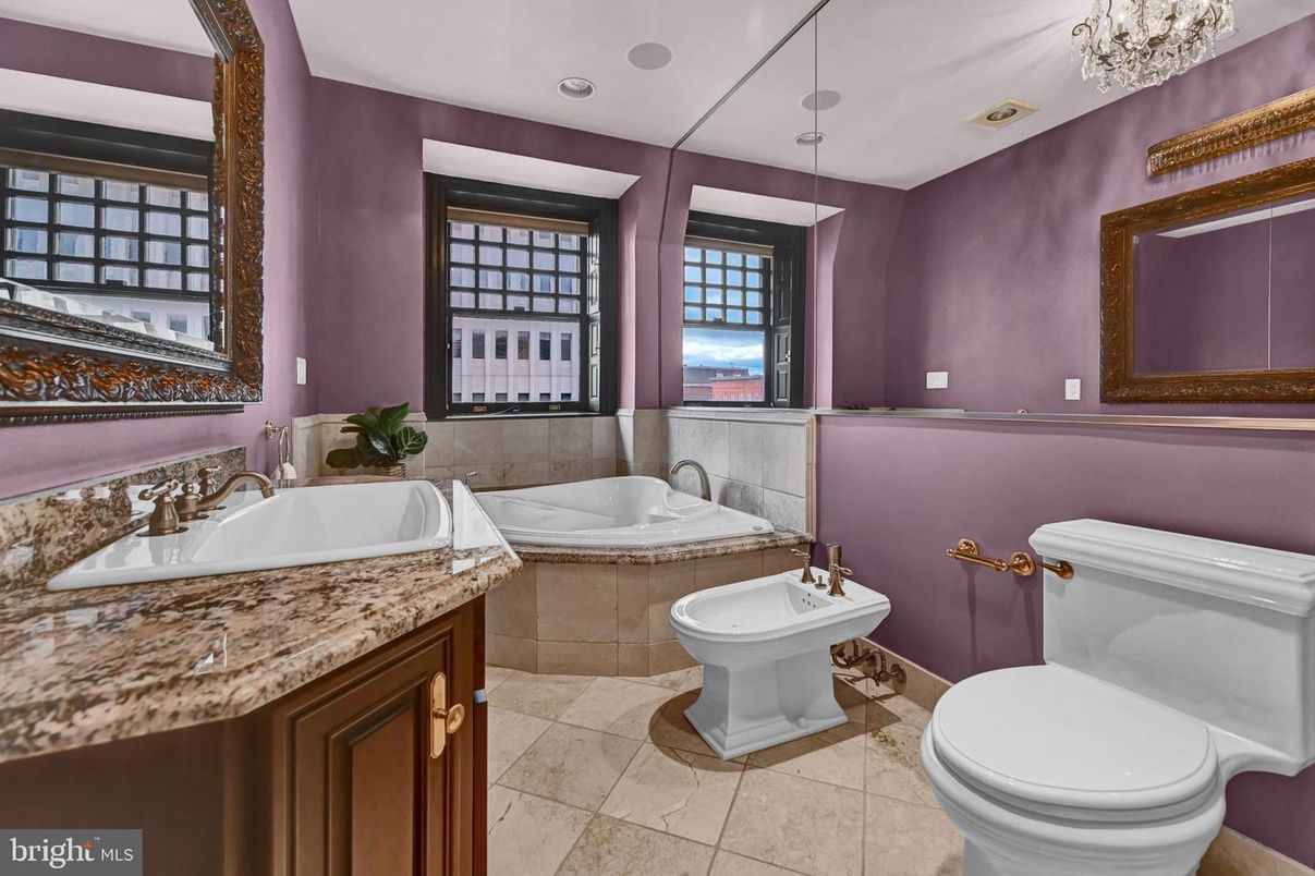 Bathroom, Chandelier, Interior, Recessed Lighting