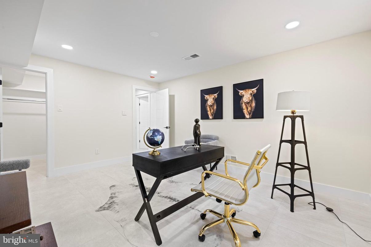 Home Office, Interior, Recessed Lighting