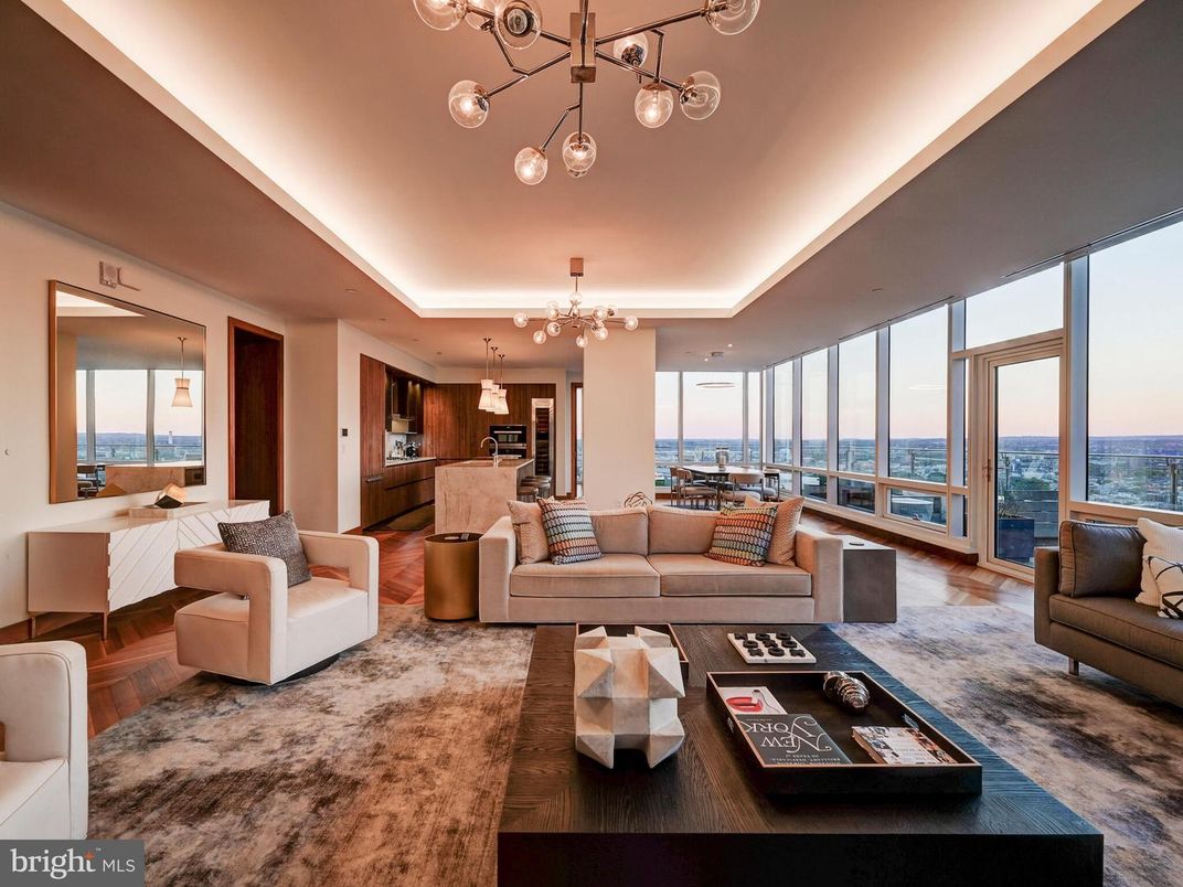 Interior, Kitchen, Living room, Pendant Lights, Water, Wood Texture Flooring