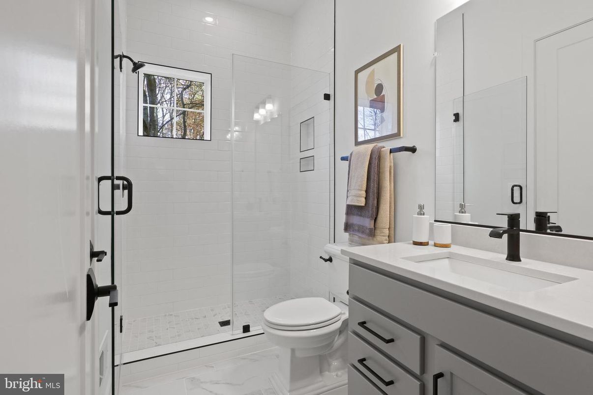 Bathroom, Glass Shower, Interior, Marble