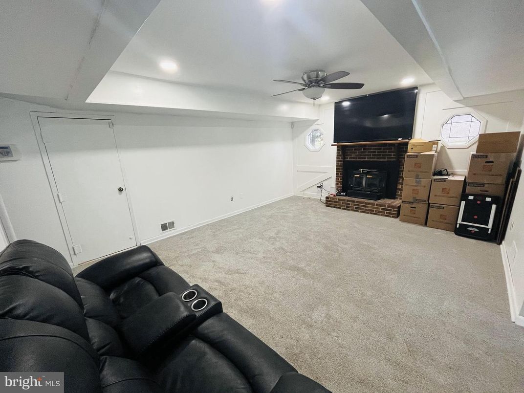 Home Theatre Room, Fireplace, Interior, Recessed Lighting