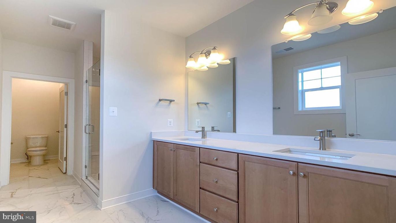 Bathroom, Dual Sink Vanities, Glass Shower, Interior, Marble
