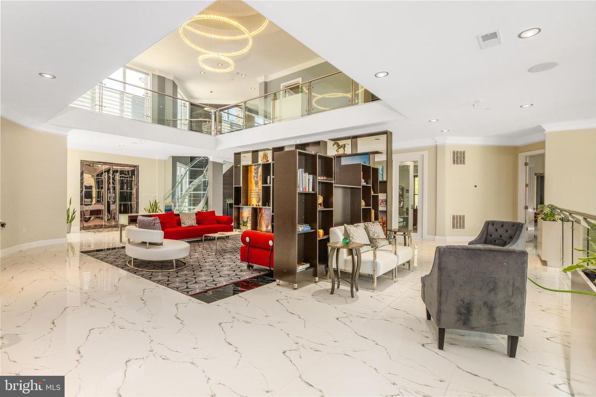 Interior, Living room, Marble, Pendant Lights, Recessed Lighting