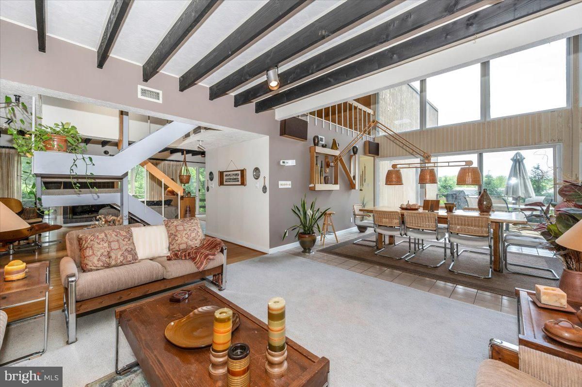 Dining room, Interior, Living room, Wooden Beams